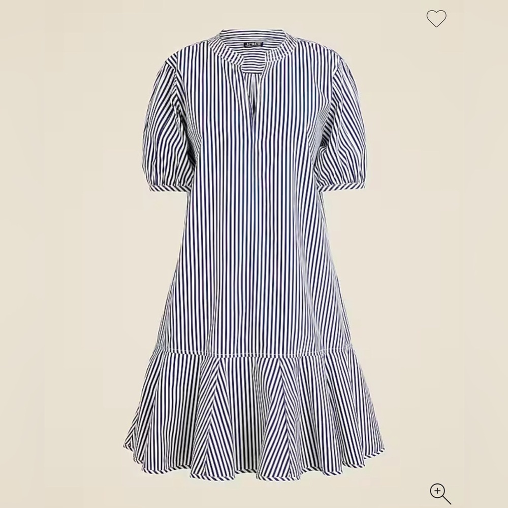J. Crew Delilah dress in striped cotton poplin, Medium